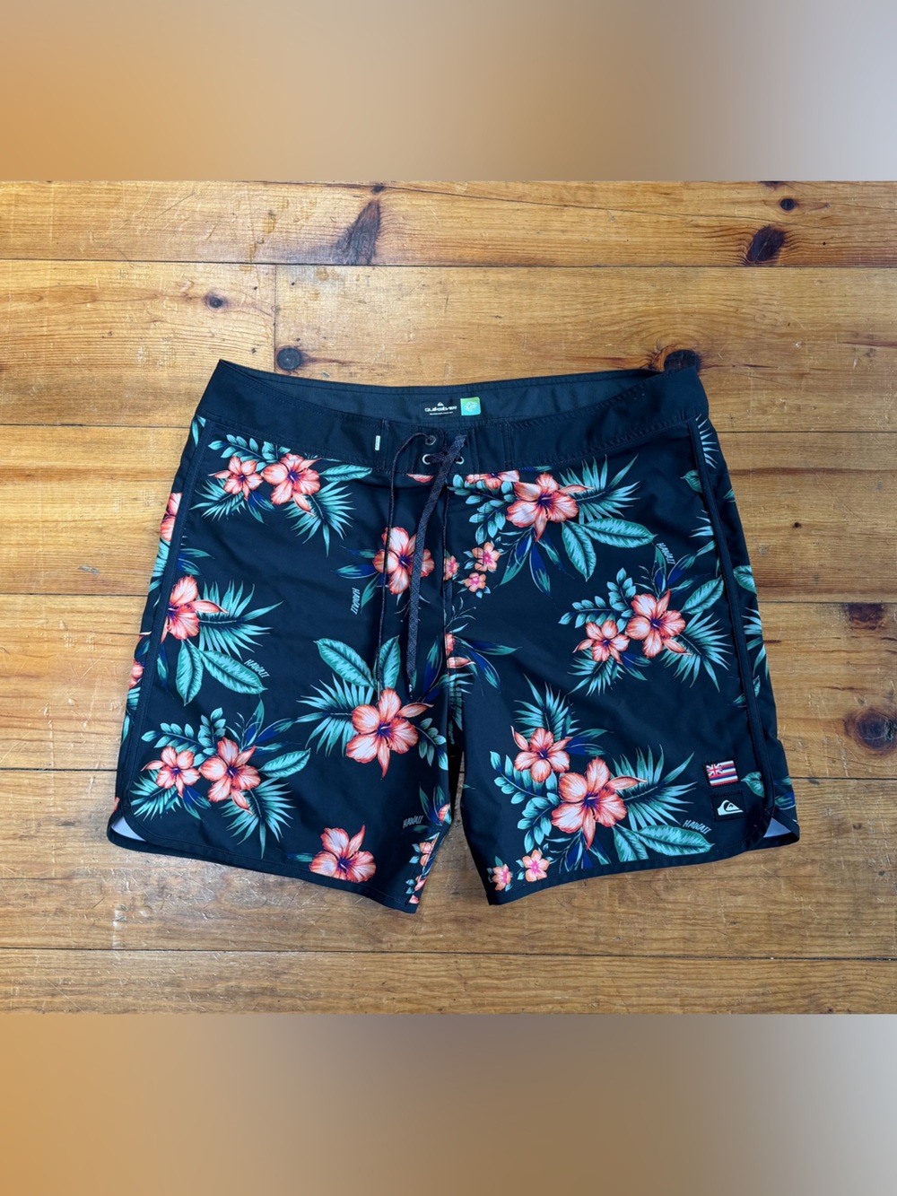 Quiksilver Surfsilk Black Men's Board Shorts with Drawstring